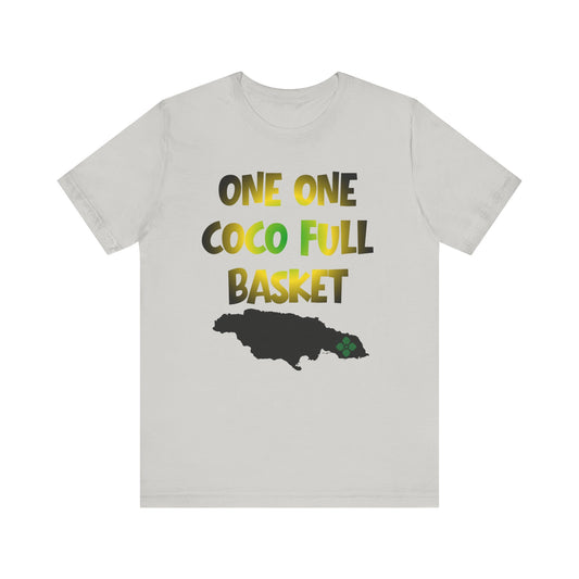 One One Coco Full Basket T-Shirt — Jamaica Map Reggae Island Tee