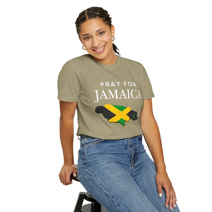 Pray for Jamaica T-Shirt - Jamaica Map & Flag Support Tee