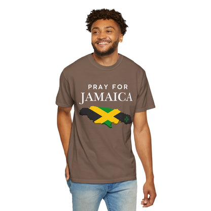Pray for Jamaica T-Shirt - Jamaica Map & Flag Support Tee