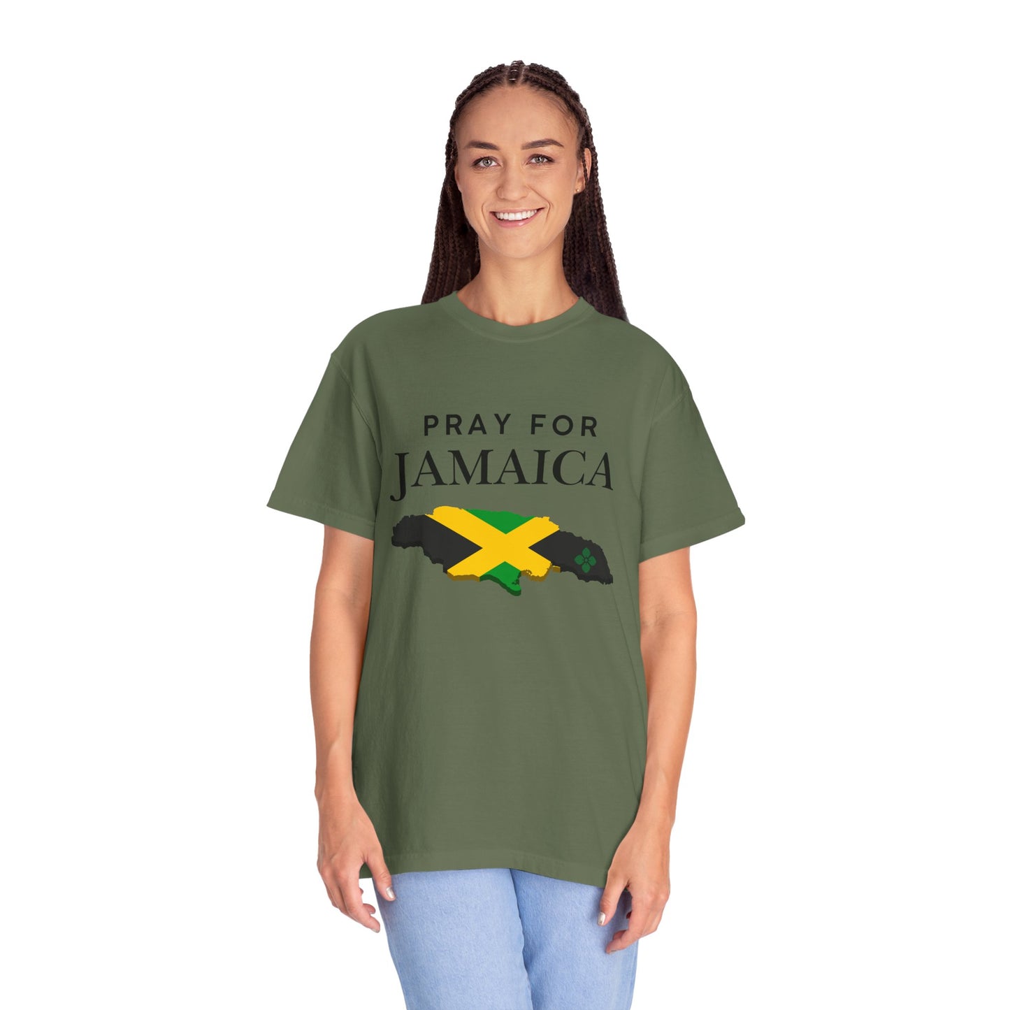 Pray for Jamaica T-Shirt — Jamaica Flag Map Relief Tee