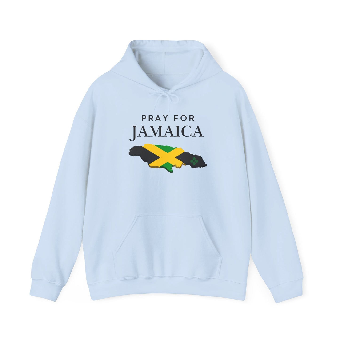 Pray for Jamaica Hoodie - Jamaica Map with Flag Design
