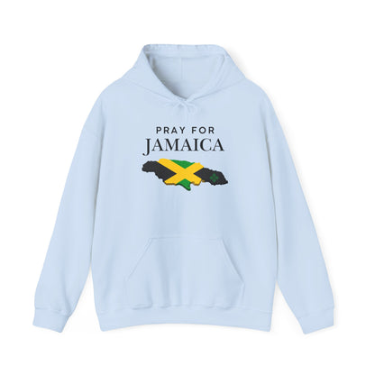 Pray for Jamaica Hoodie - Jamaica Map with Flag Design