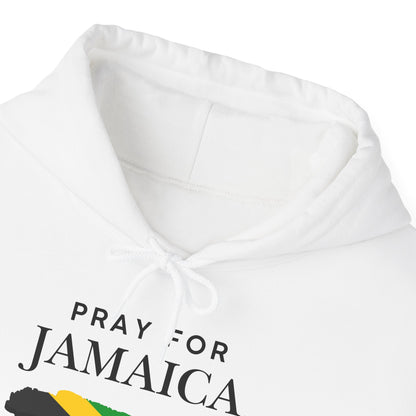 Pray for Jamaica Hoodie - Jamaica Map with Flag Design