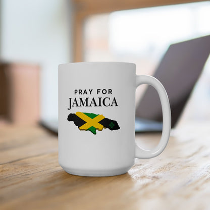 Pray For Jamaica Ceramic Mug – Map & Flag Coffee Cup (11oz/15oz)