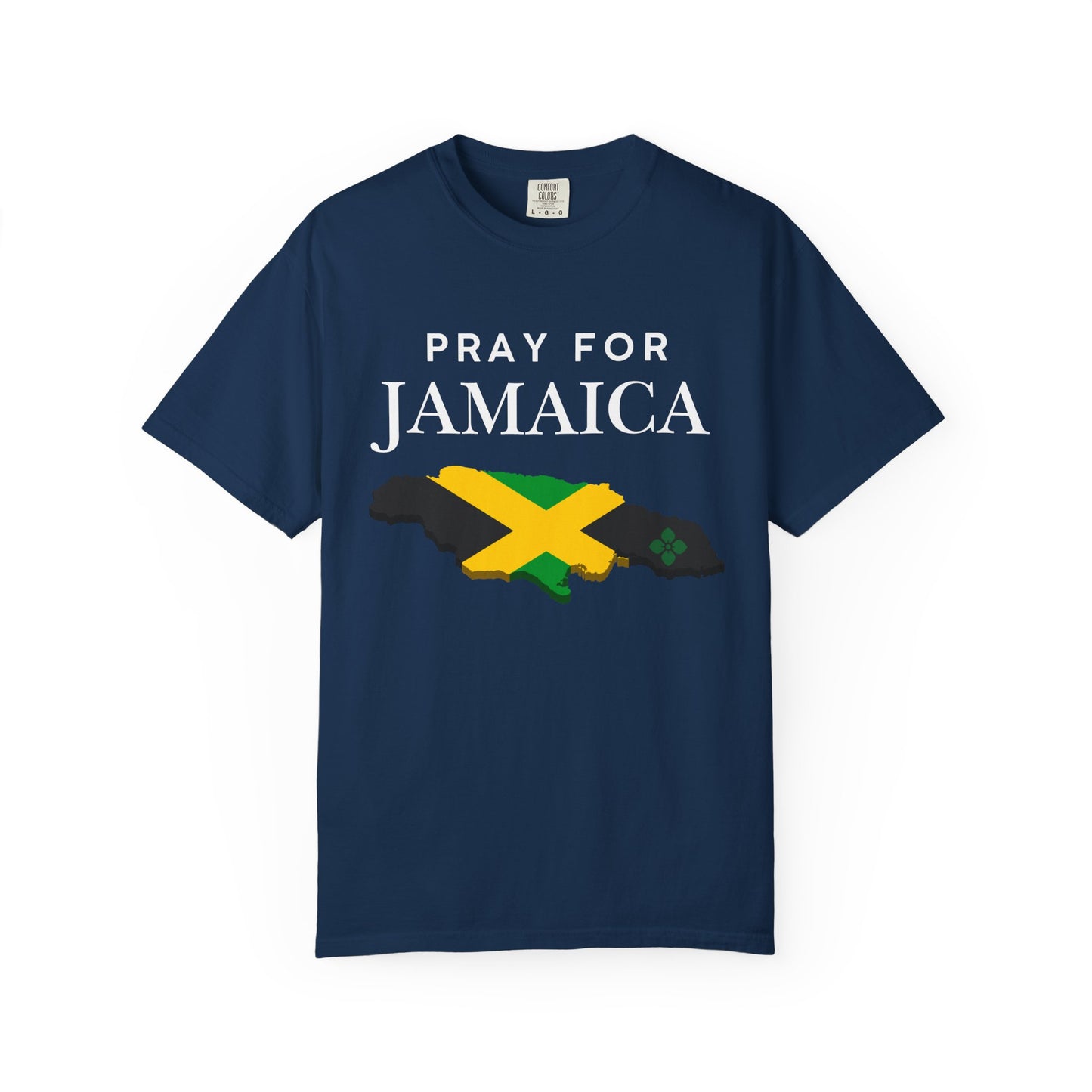 Pray for Jamaica T-Shirt - Jamaica Map & Flag Support Tee