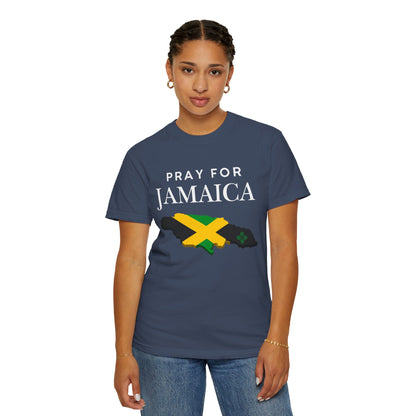 Pray for Jamaica T-Shirt - Jamaica Map & Flag Support Tee