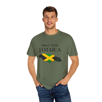 Pray for Jamaica T-Shirt — Jamaica Flag Map Relief Tee