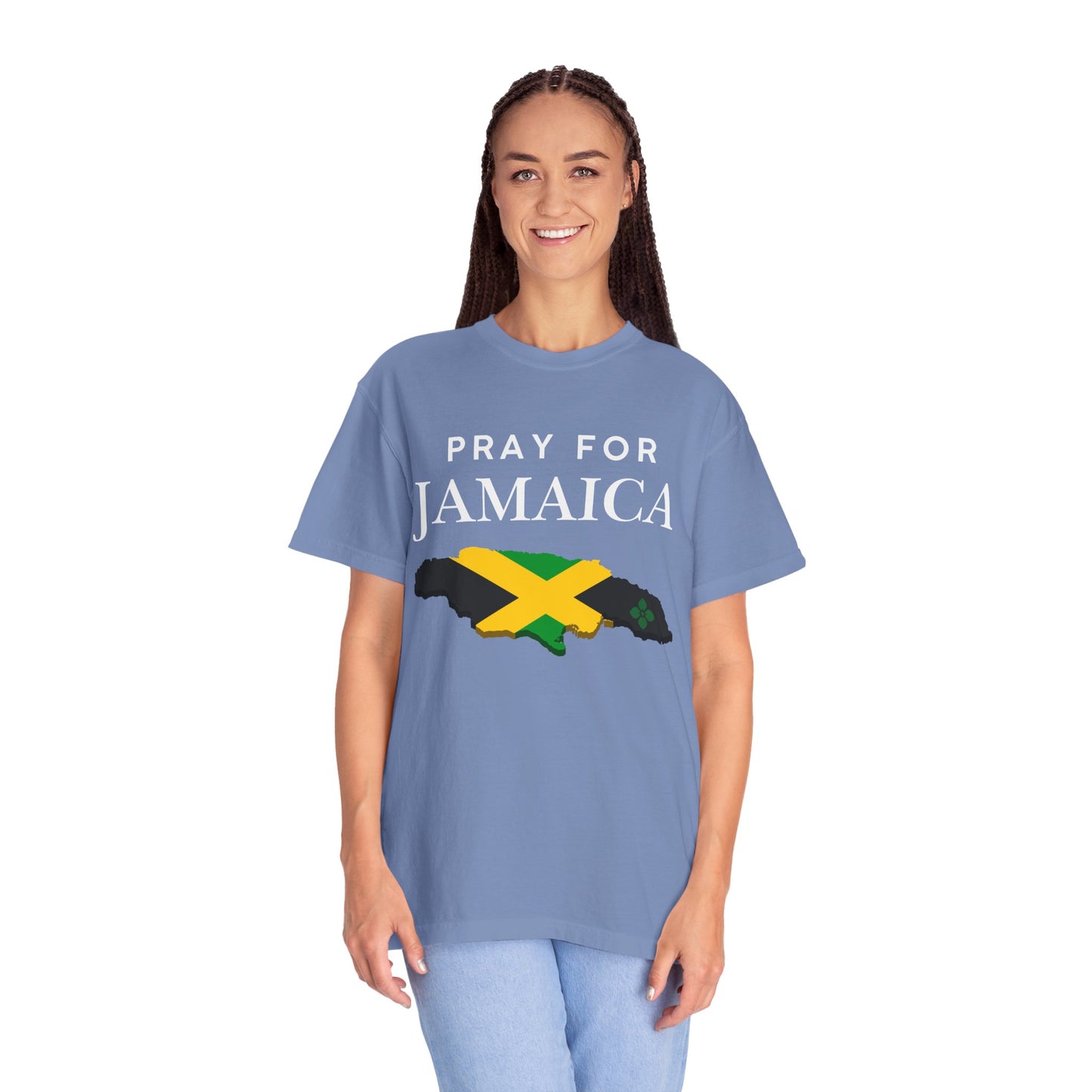 Pray for Jamaica T-Shirt - Jamaica Map & Flag Support Tee