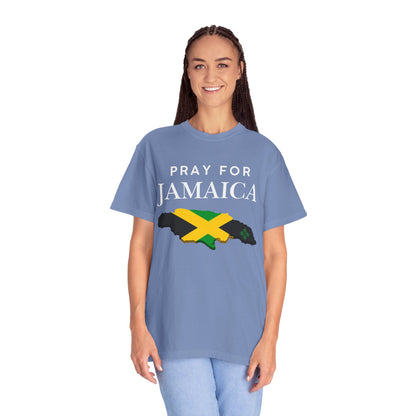Pray for Jamaica T-Shirt - Jamaica Map & Flag Support Tee