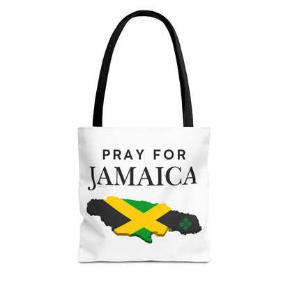 Pray for Jamaica Tote Bag — Jamaican Flag Map Charity Support Tote