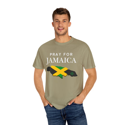 Pray for Jamaica T-Shirt - Jamaica Map & Flag Support Tee