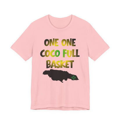 One One Coco Full Basket T-Shirt — Jamaica Map Reggae Island Tee