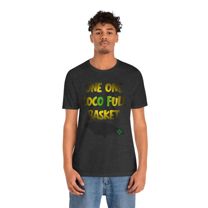 One One Coco Full Basket T-Shirt — Jamaica Map Reggae Island Tee
