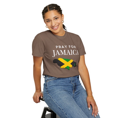 Pray for Jamaica T-Shirt - Jamaica Map & Flag Support Tee