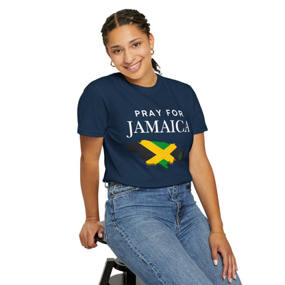 Pray for Jamaica T-Shirt - Jamaica Map & Flag Support Tee