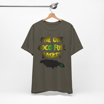 One One Coco Full Basket T-Shirt — Jamaica Map Reggae Island Tee