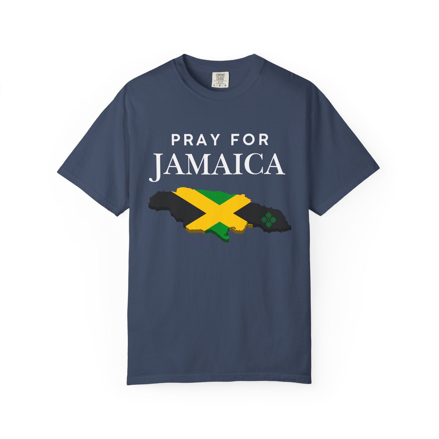 Pray for Jamaica T-Shirt - Jamaica Map & Flag Support Tee