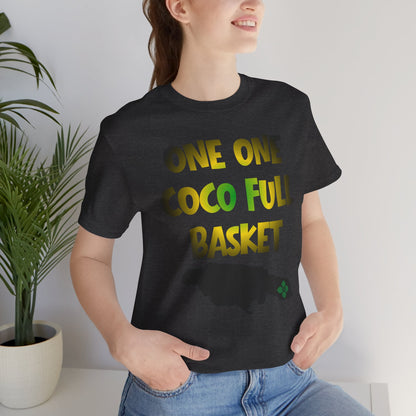 One One Coco Full Basket T-Shirt — Jamaica Map Reggae Island Tee