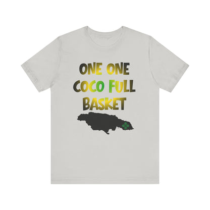 One One Coco Full Basket T-Shirt — Jamaica Map Reggae Island Tee