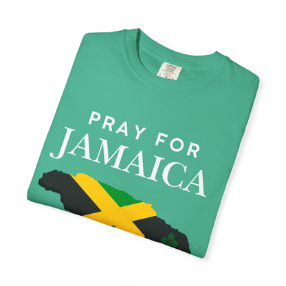 Pray for Jamaica T-Shirt - Jamaica Map & Flag Support Tee