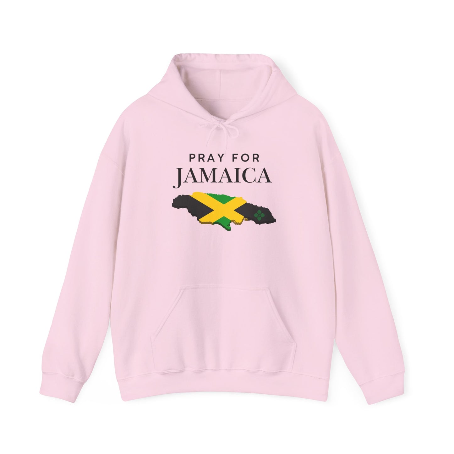 Pray for Jamaica Hoodie - Jamaica Map with Flag Design
