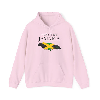 Pray for Jamaica Hoodie - Jamaica Map with Flag Design