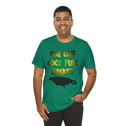 One One Coco Full Basket T-Shirt — Jamaica Map Reggae Island Tee