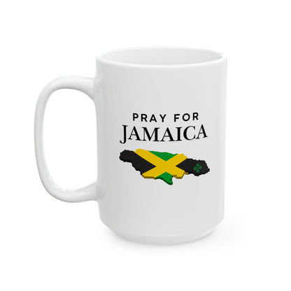 Pray For Jamaica Ceramic Mug – Map & Flag Coffee Cup (11oz/15oz)