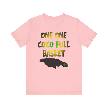 One One Coco Full Basket T-Shirt — Jamaica Map Reggae Island Tee