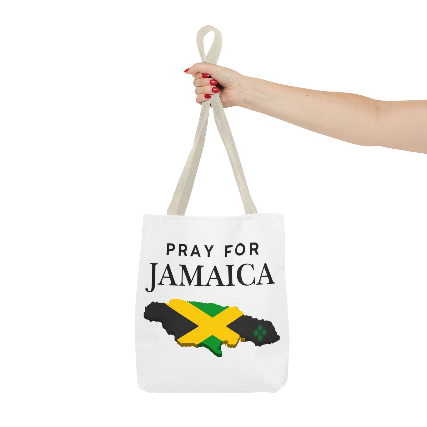 Pray for Jamaica Tote Bag — Jamaican Flag Map Charity Support Tote