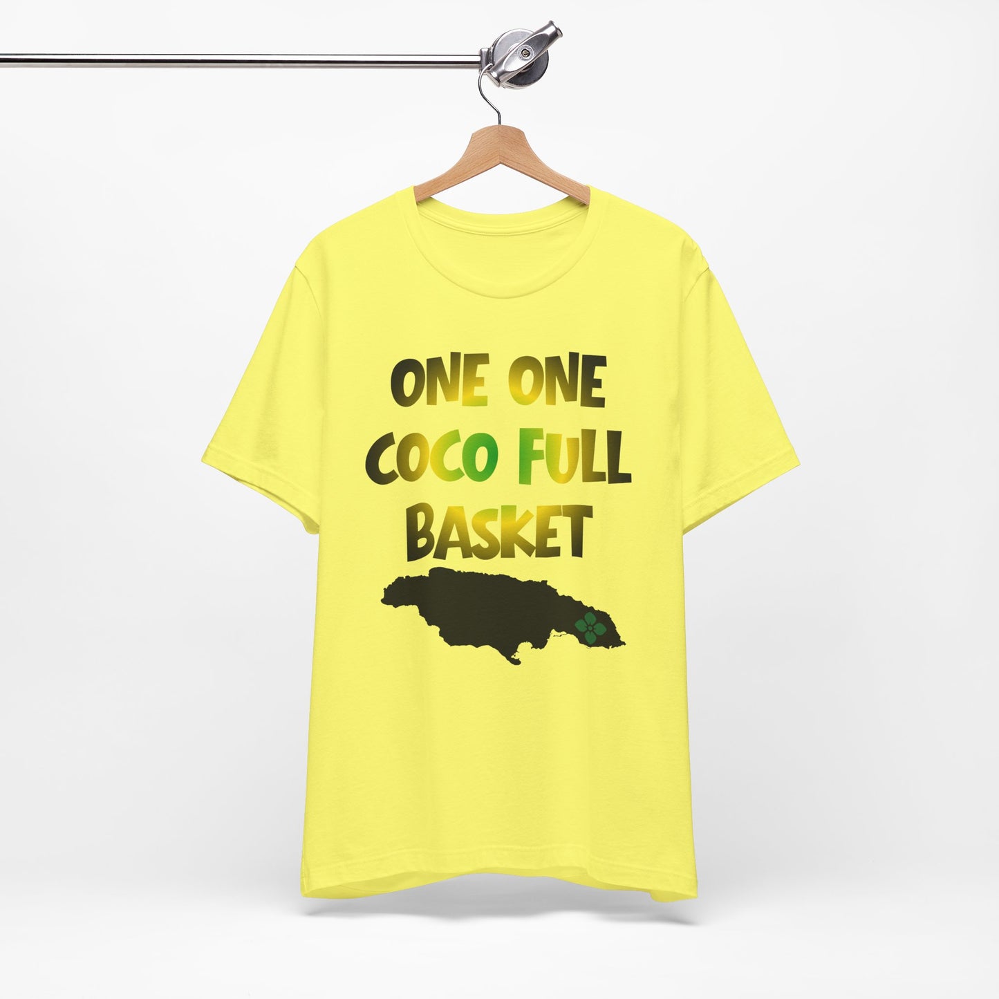 One One Coco Full Basket T-Shirt — Jamaica Map Reggae Island Tee