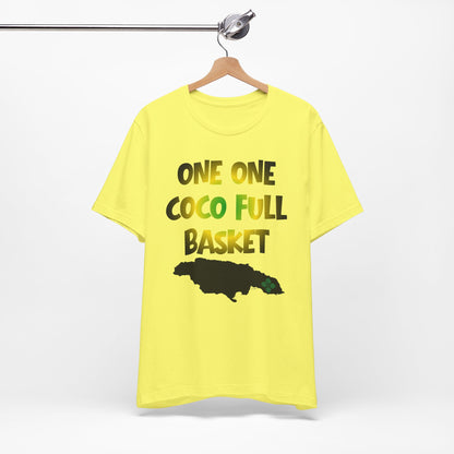 One One Coco Full Basket T-Shirt — Jamaica Map Reggae Island Tee