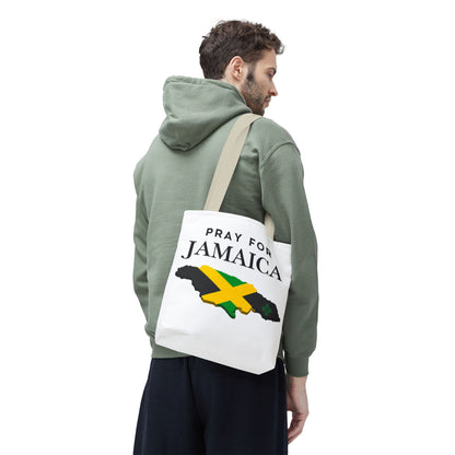 Pray for Jamaica Tote Bag — Jamaican Flag Map Charity Support Tote