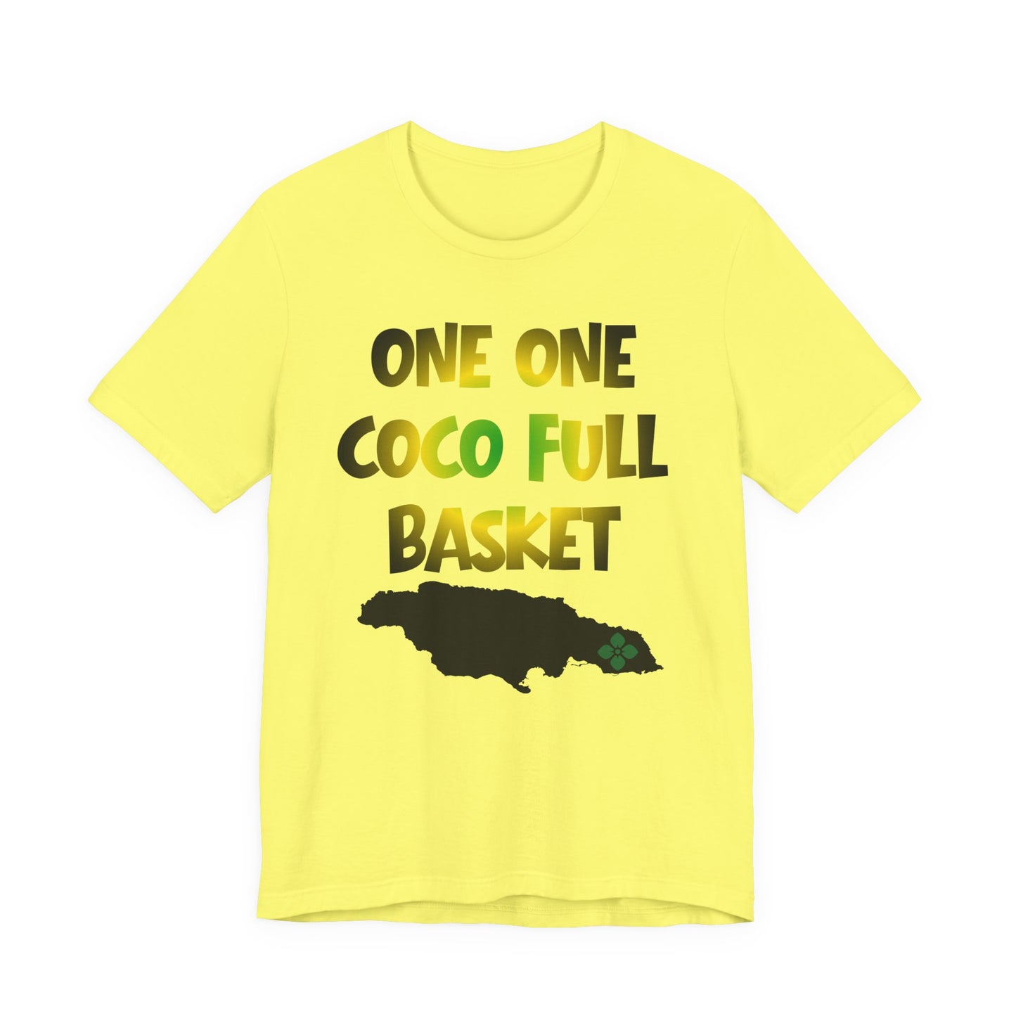 One One Coco Full Basket T-Shirt — Jamaica Map Reggae Island Tee