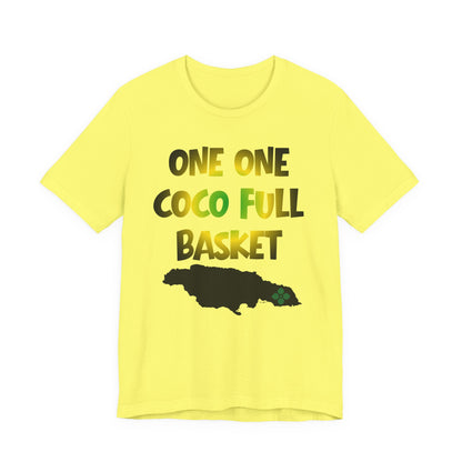 One One Coco Full Basket T-Shirt — Jamaica Map Reggae Island Tee