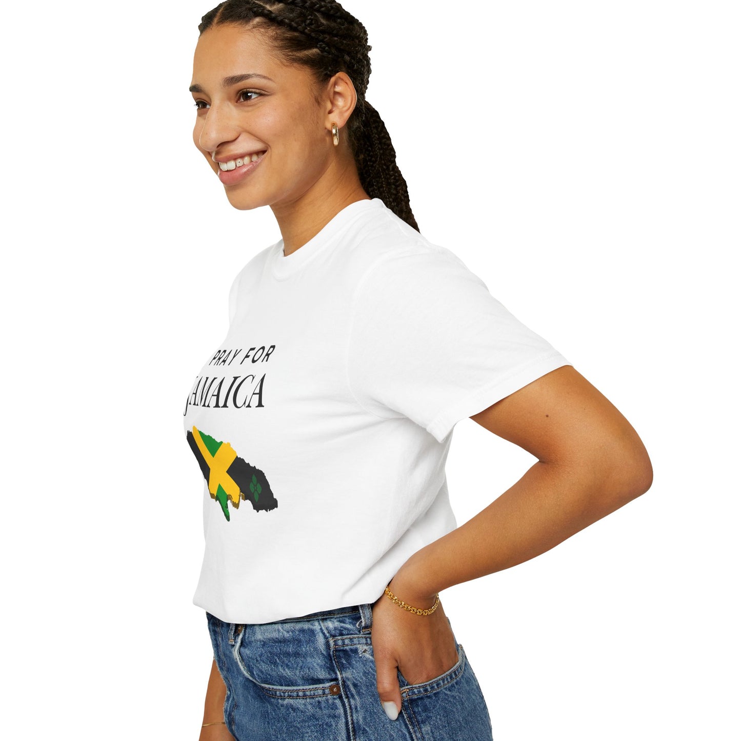 Pray for Jamaica T-Shirt — Jamaica Flag Map Relief Tee