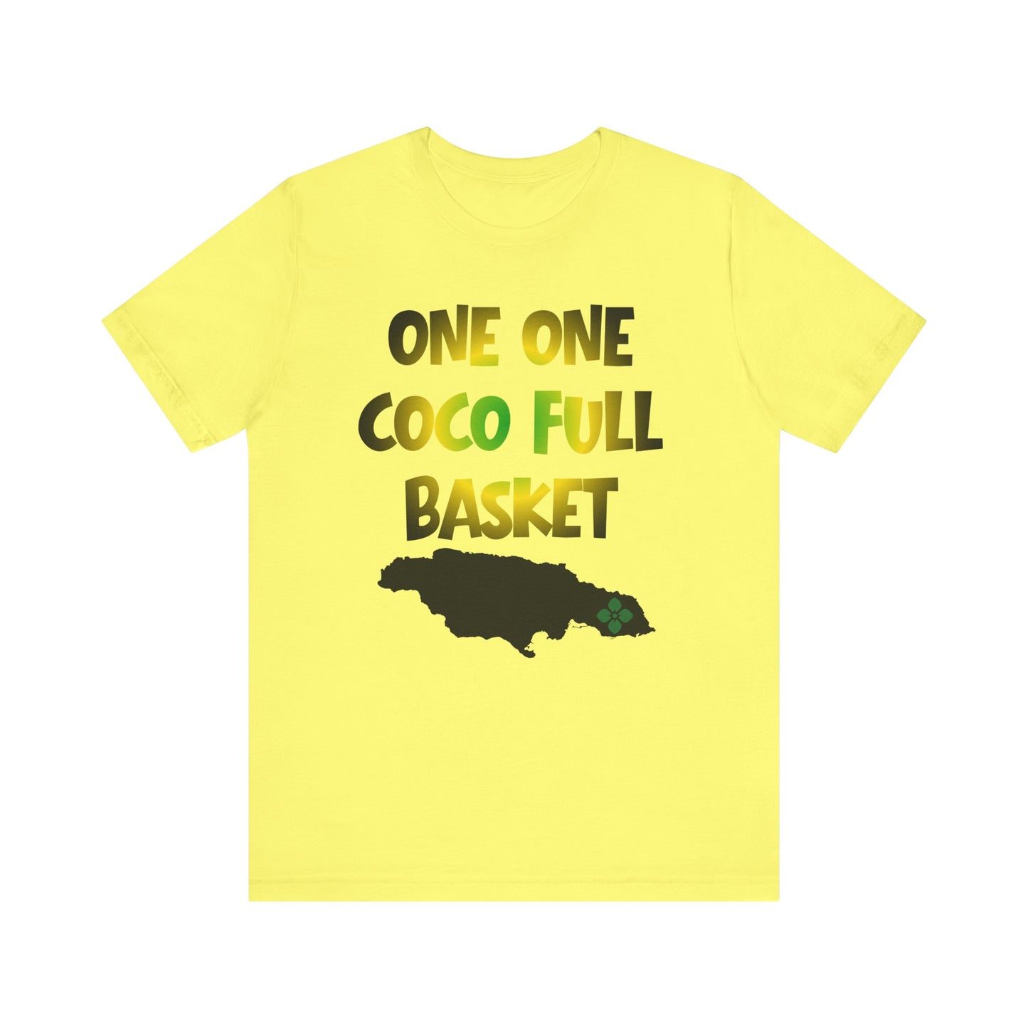 One One Coco Full Basket T-Shirt — Jamaica Map Reggae Island Tee