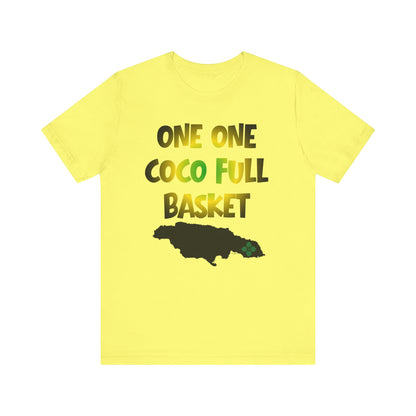 One One Coco Full Basket T-Shirt — Jamaica Map Reggae Island Tee