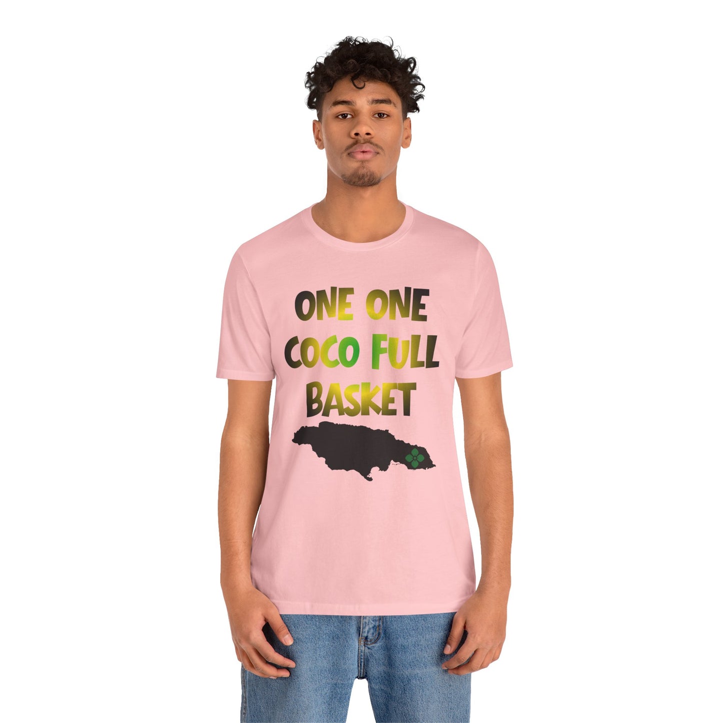 One One Coco Full Basket T-Shirt — Jamaica Map Reggae Island Tee