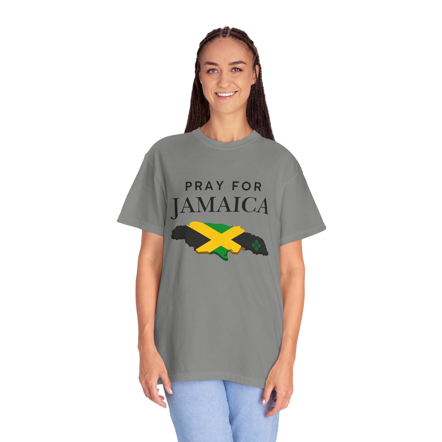 Pray for Jamaica T-Shirt — Jamaica Flag Map Relief Tee