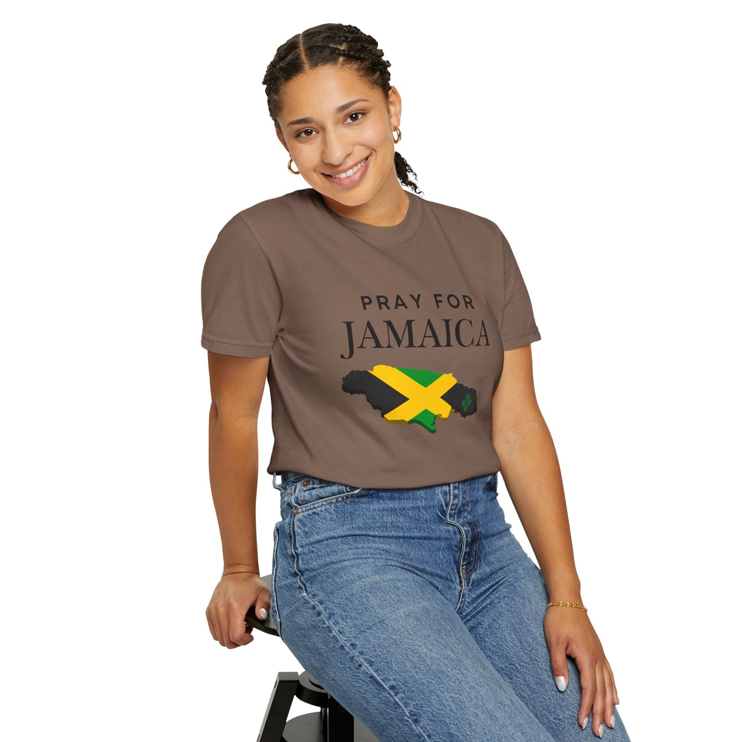 Pray for Jamaica T-Shirt — Jamaica Flag Map Relief Tee