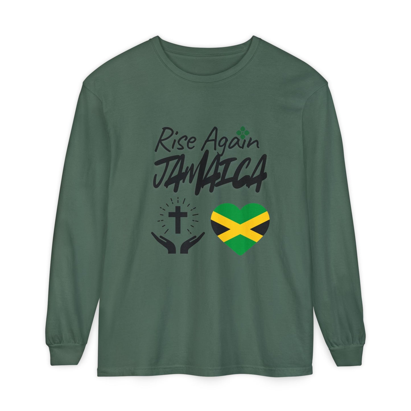 Rise Again Jamaica Long Sleeve T-Shirt – Caribbean Strength & Unity Apparel