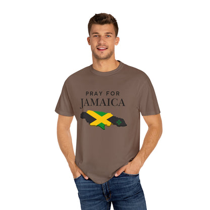 Pray for Jamaica T-Shirt — Jamaica Flag Map Relief Tee