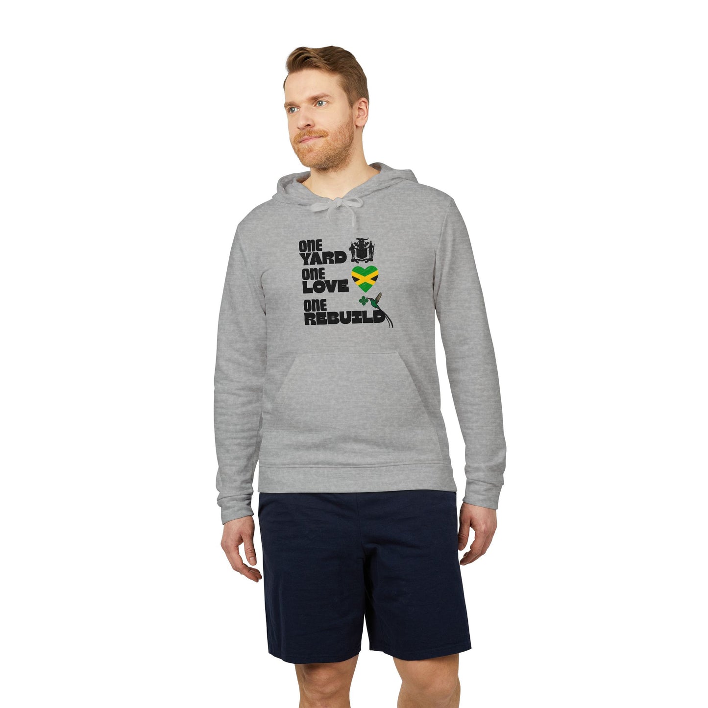 Jamaica Love Hoodie — Reggae Island Flag Heart Design