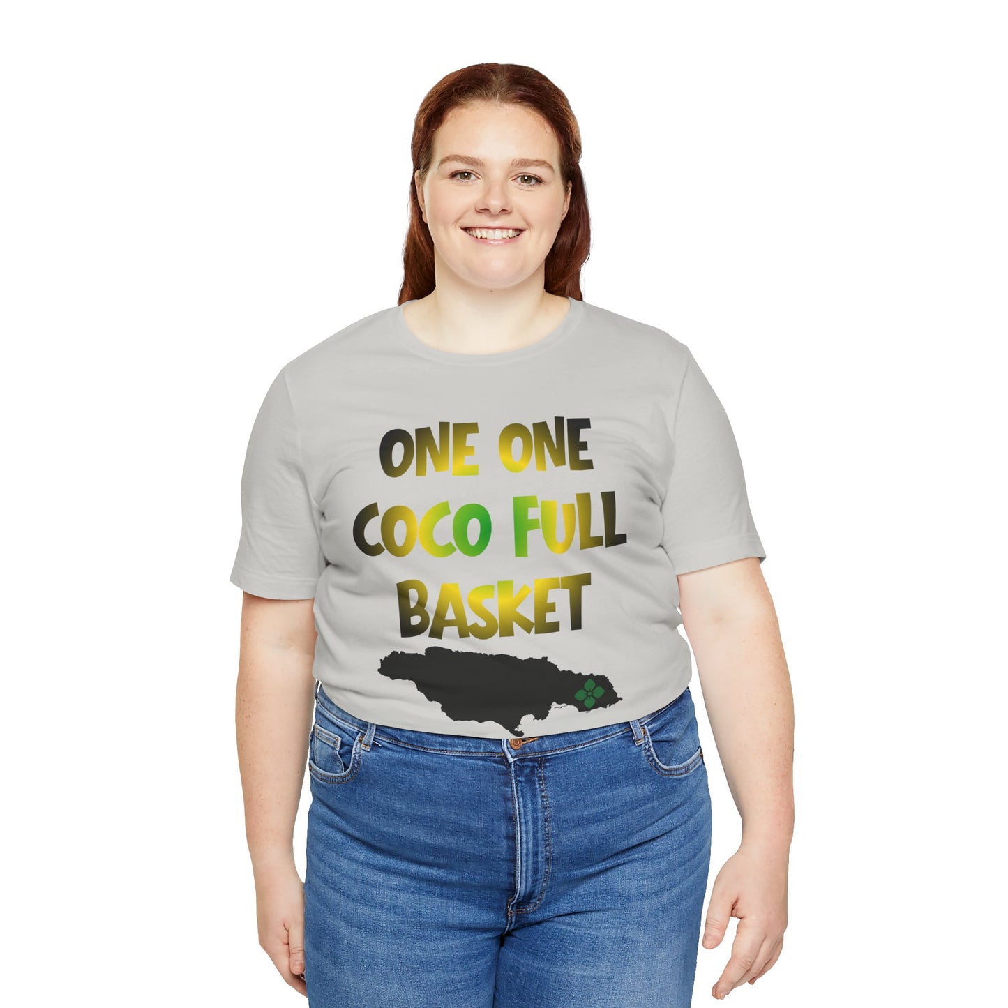 One One Coco Full Basket T-Shirt — Jamaica Map Reggae Island Tee