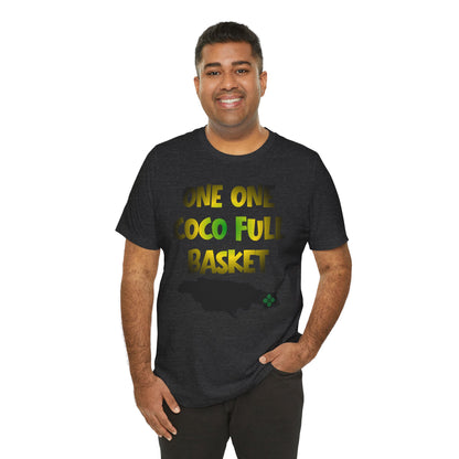 One One Coco Full Basket T-Shirt — Jamaica Map Reggae Island Tee