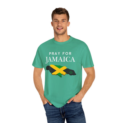 Pray for Jamaica T-Shirt - Jamaica Map & Flag Support Tee