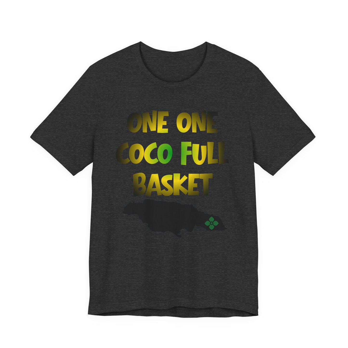 One One Coco Full Basket T-Shirt — Jamaica Map Reggae Island Tee