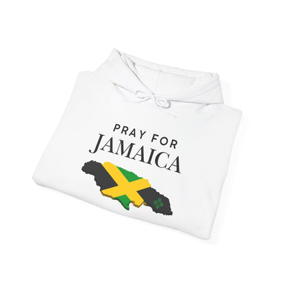 Pray for Jamaica Hoodie - Jamaica Map with Flag Design