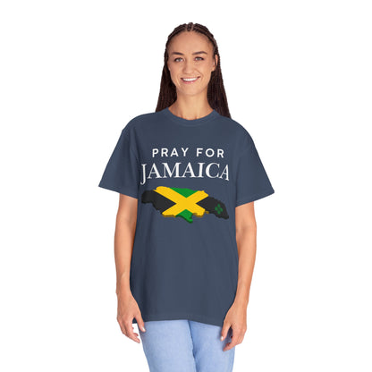 Pray for Jamaica T-Shirt - Jamaica Map & Flag Support Tee